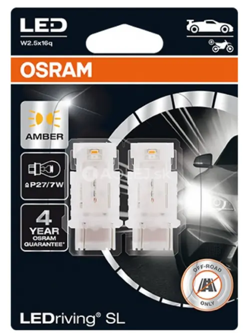 Osram P27/7W 12V 1,9W W2,5x16q LEDriving SL (jant&aacute;rov&aacute;) - blister