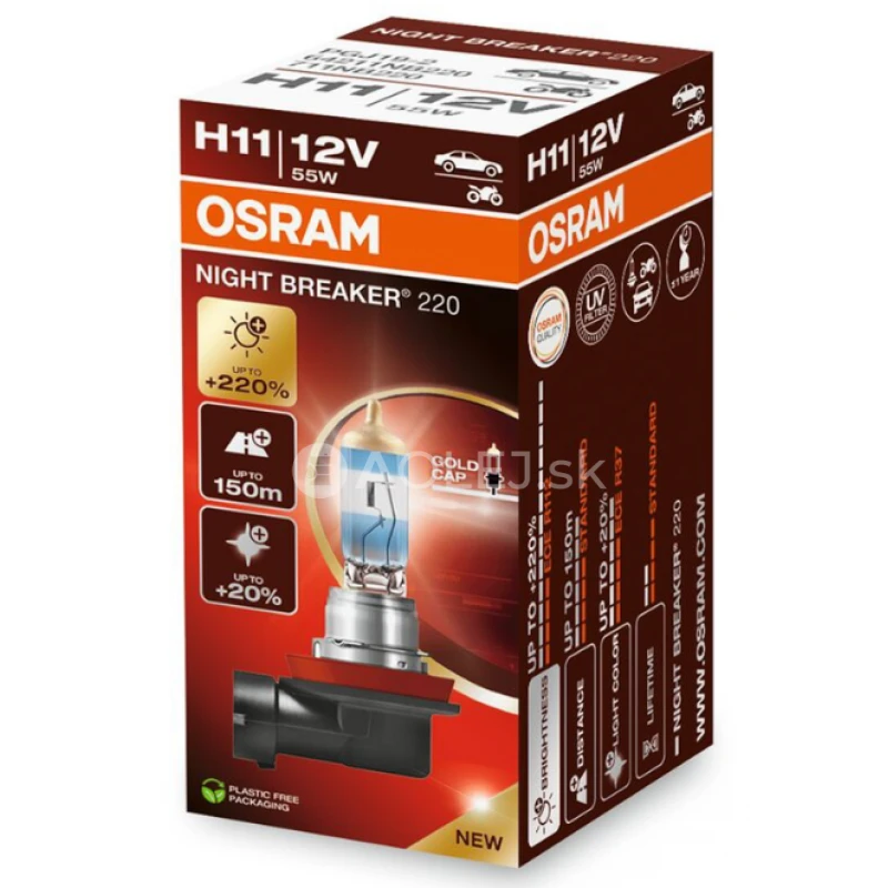 Osram H11 12V 55W PGJ19-2 Night Breaker 220%