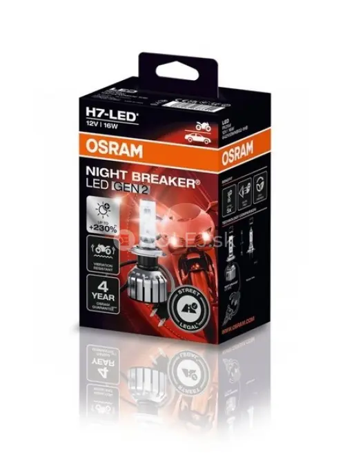 Osram H7-LED +230% Night Breaker GEN2 1ks (motocykel)