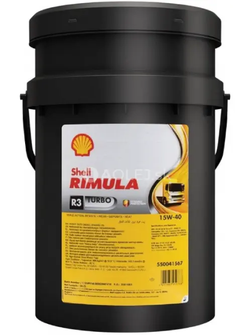 Shell Rimula R3 Turbo 15W-40 20L 