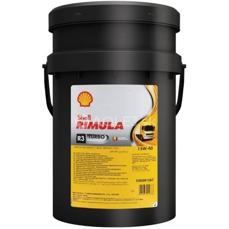 Shell Rimula R3 Turbo 15W-40 20L 