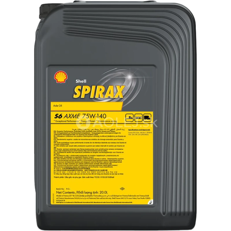 Shell Spirax S6 AXME 75W-140 20L