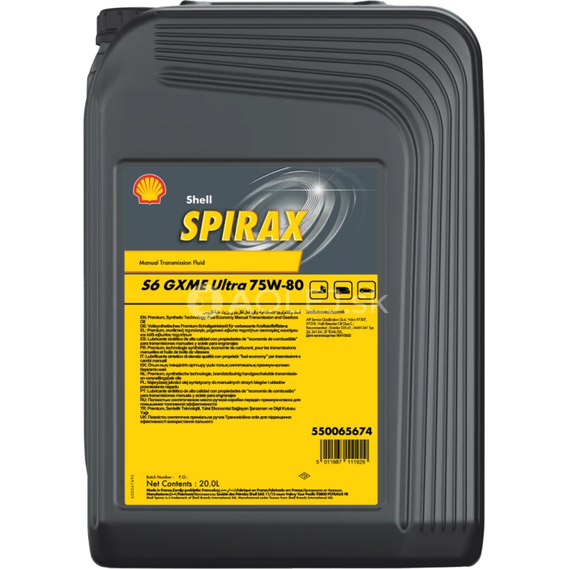 Shell Spirax S6 GXME Ultra 75W-80 20L