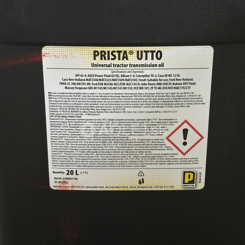 Prista UTTO 20L