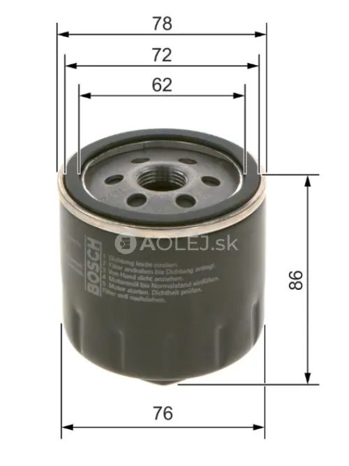 Olejov&yacute; filter P3318 Bosch 0451103318