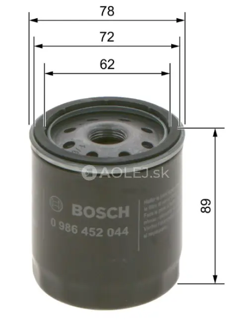 Olejov&yacute; filter P2044 Bosch 0986452044