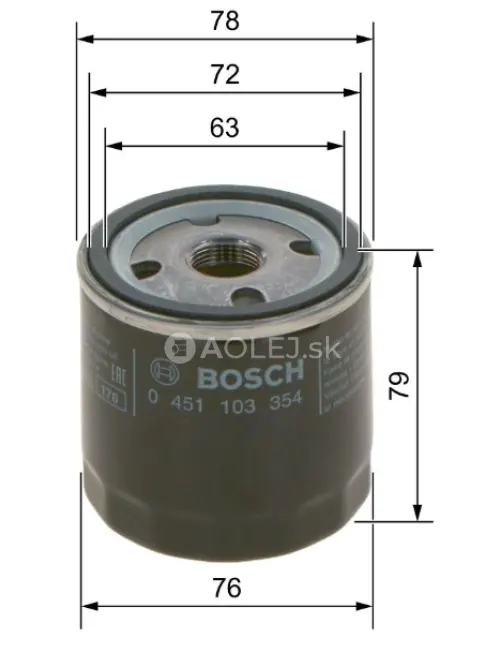 Olejov&yacute; filter P3354 Bosch 0451103354