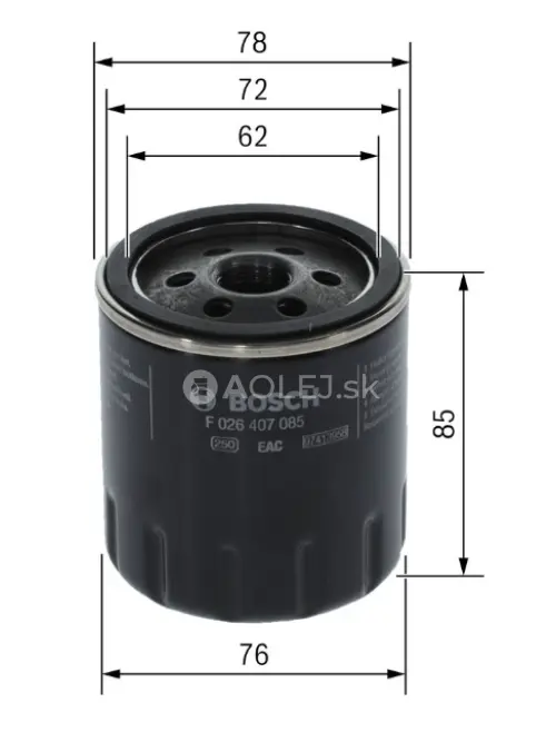 Olejov&yacute; filter P7085 Bosch F026407085