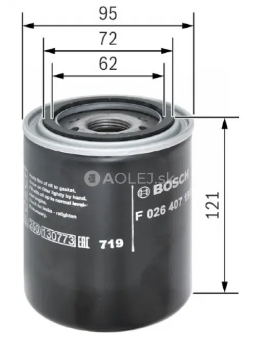 Olejov&yacute; filter P7198 Bosch F026407198