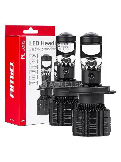 LED žiarovky hlavn&eacute;ho svietenia H4/H19 PL Lens s&eacute;ria AMiO-03667