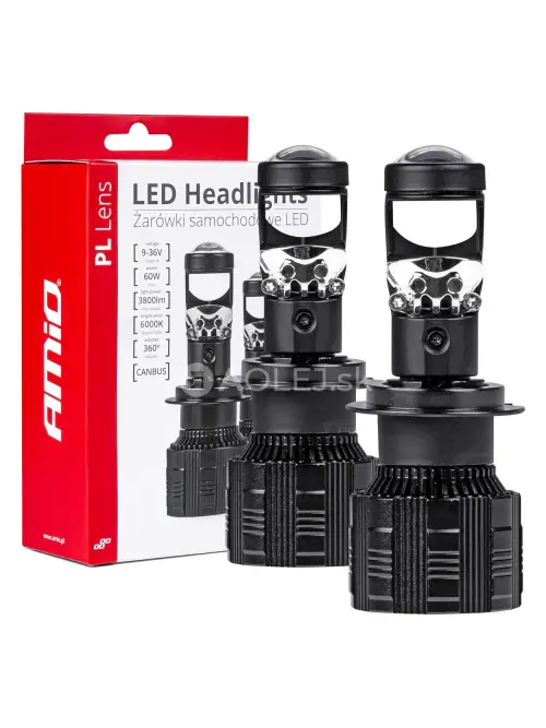 LED žiarovky hlavn&eacute;ho svietenia H7/H18 PL Lens s&eacute;ria AMiO-03668