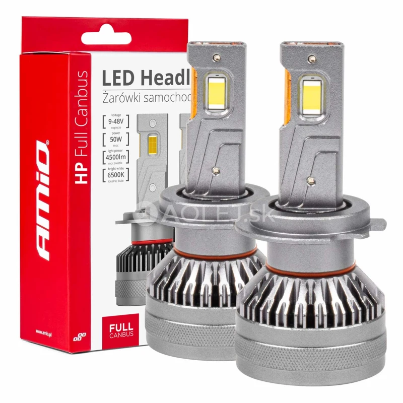 LED žiarovky hlavného svietenia H7/H18 HP séria Full Canbus AMiO-03674