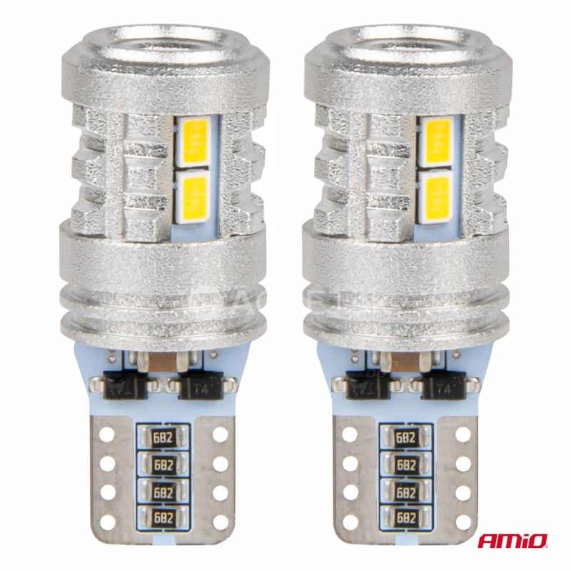 LED žiarovky STANDARD T10 W5W 6x3020 + 1x3030 SMD White 12V/24V AMIO-03718