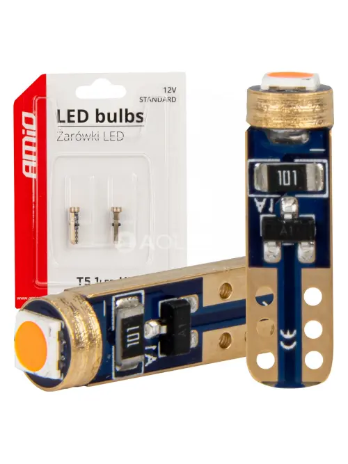 LED žiarovky STANDARD Red T5 12V 3030 1LED HP AMIO-03727