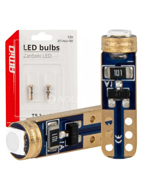 LED žiarovky STANDARD Blue T5 12V 3030 1LED HP AMIO-03728