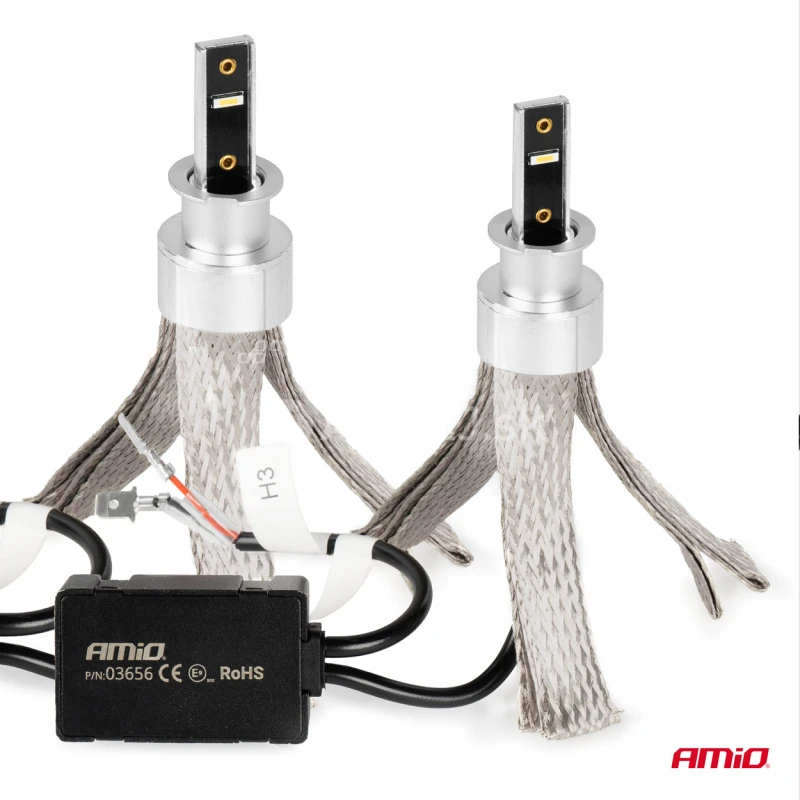 LED žiarovky hlavn&eacute;ho svietenia FLEX+ H3 canbus 6000K 12V 24V AMIO-03656