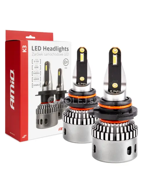 LED žiarovky hlavn&eacute;ho svietenia K3 HB3/HIR1 9011/H10 12V 6000K canbus AMIO-03687