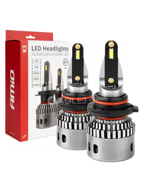 LED žiarovky hlavn&eacute;ho svietenia K3 HB4 9006 12V 6000K canbus AMIO-03688
