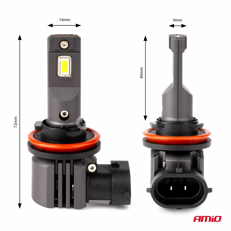 LED žiarovky X4-series AVIATOR H8/H9/H11/H16 6500K max 44W AMIO-03765
