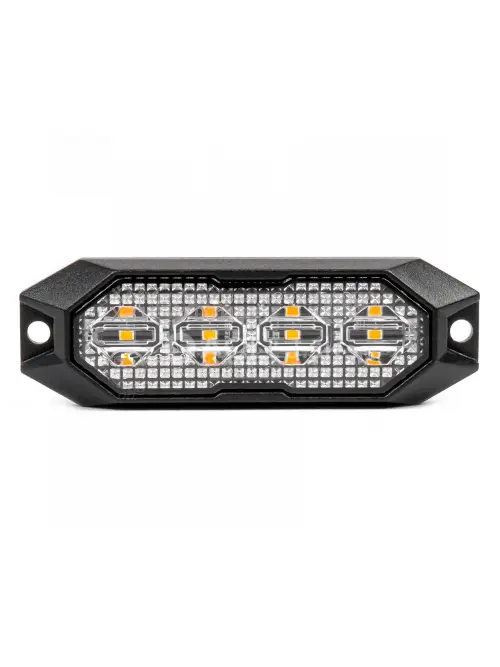 Výstražné osvetlenie oranžové 4x3W LED R65 R10 12/24V IP6K9K AMIO-03929