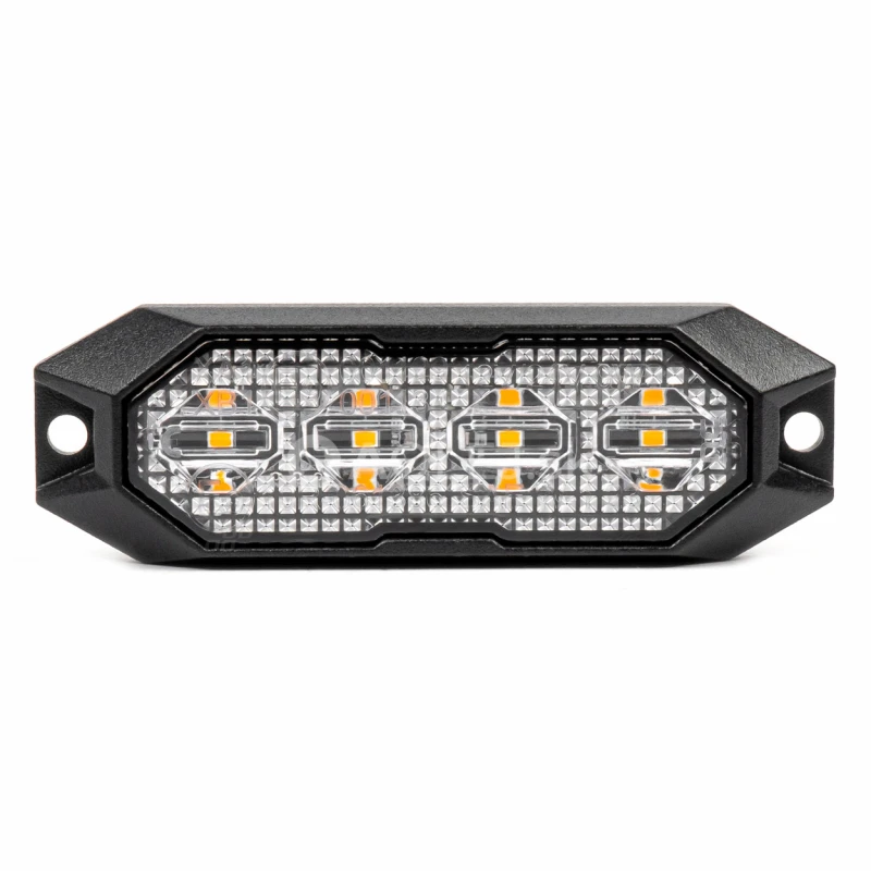 Výstražné osvetlenie oranžové 4x3W LED R65 R10 12/24V IP6K9K AMIO-03929
