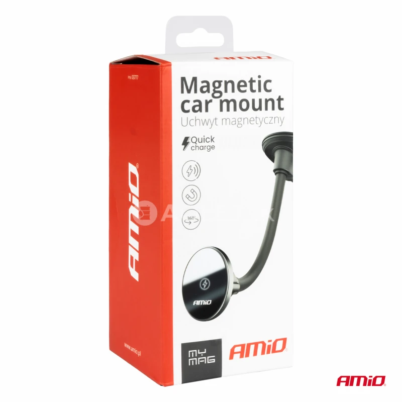 Magnetický držiak telefónu s bezdrôtovým indukčným nabíjaním 15W AMIO-03777