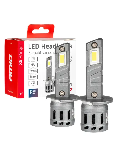 LED žiarovky X5-series WINGER H1 6000K max 30W AMIO-03943