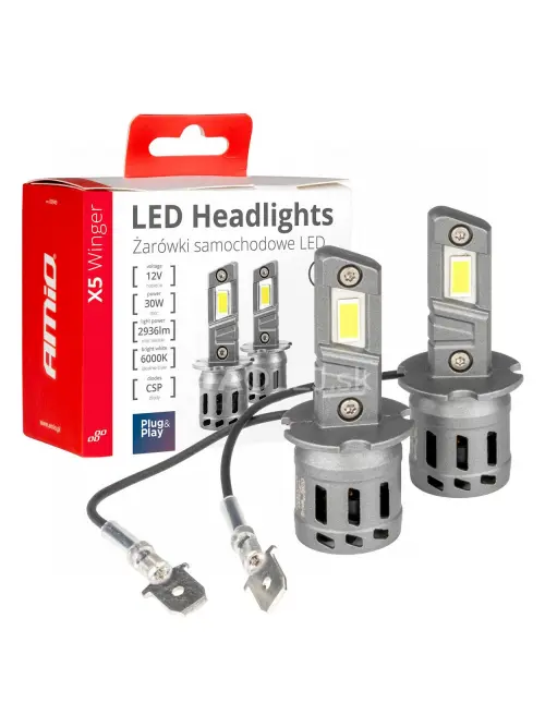 LED žiarovky X5-series WINGER H3 6000K max 30W AMIO-03944