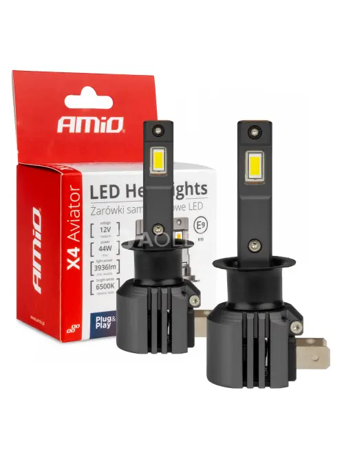 LED žiarovky X4-series AVIATOR H1 6500K max 44W AMIO-03761