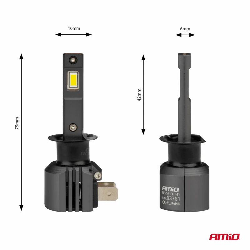 LED žiarovky X4-series AVIATOR H1 6500K max 44W AMIO-03761