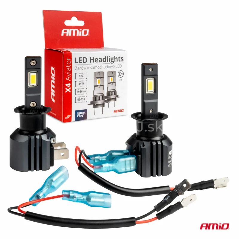 LED žiarovky X4-series AVIATOR H3 6500K max 44W AMIO-03762