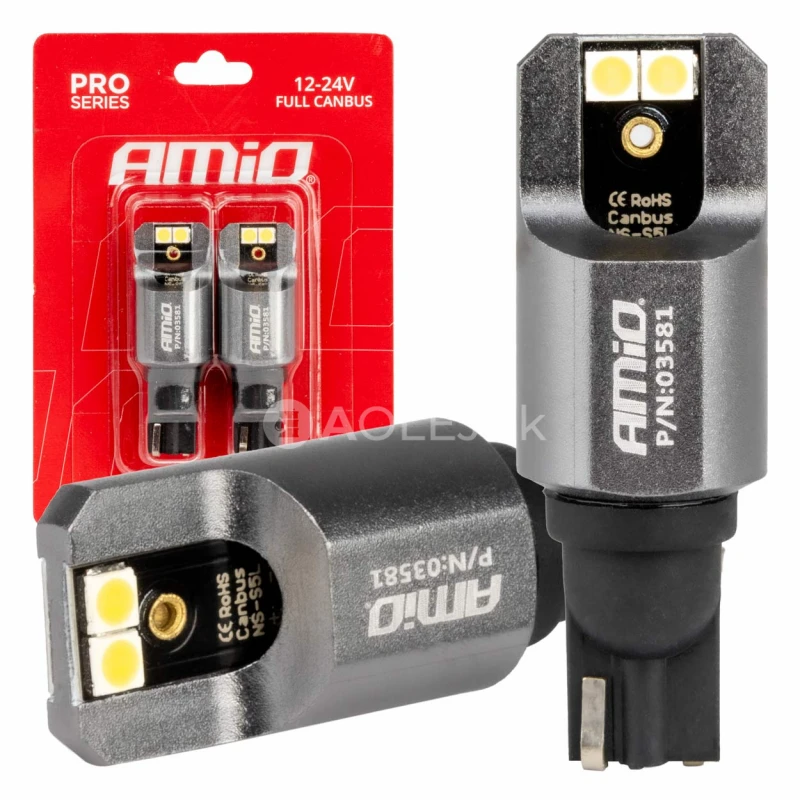 LED žiarovky FULL CANBUS PRO T15 W16W 4x3030 SMD Biela 12V/24V AMiO-03581