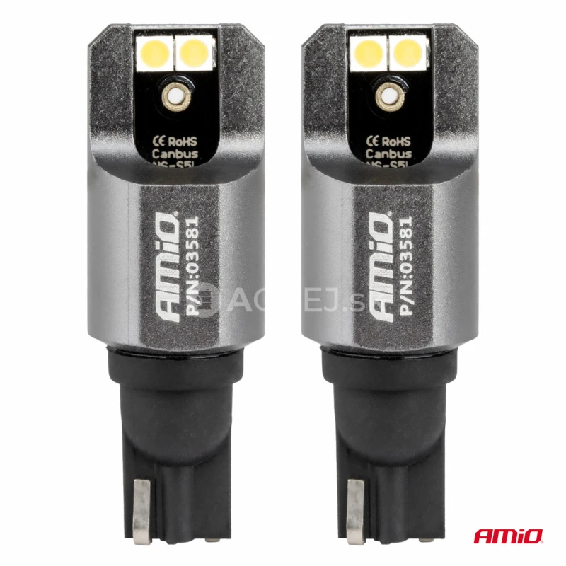 LED žiarovky FULL CANBUS PRO T15 W16W 4x3030 SMD Biela 12V/24V AMiO-03581