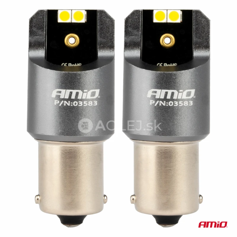 LED žiarovky CANBUS PRO series BA15S P21W 4x3030 SMD White 12/24V AMIO-03583