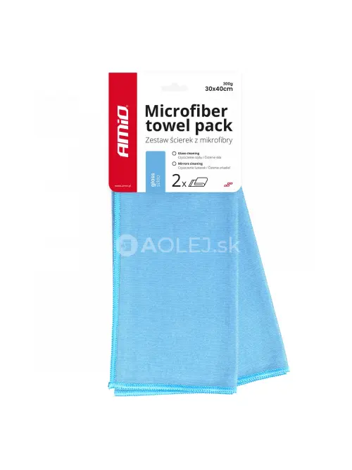 Utierka na le&scaron;tenie skla z mikrovl&aacute;kna 30x40cm AMIO-03730