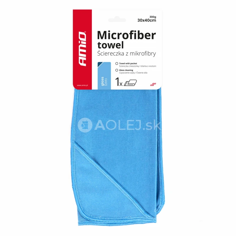Utierka na le&scaron;tenie skla z mikrovl&aacute;kna 30x40cm AMIO-03731