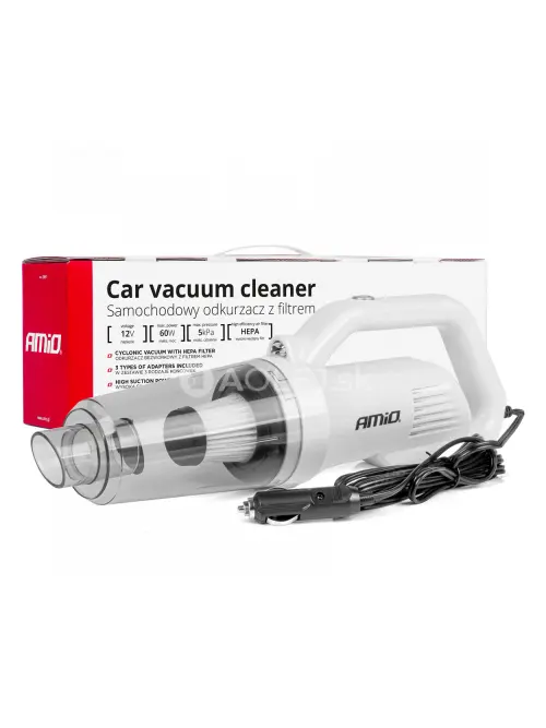 Vysávač do auta 12V 60W HEPA 5kPa AMIO-03691