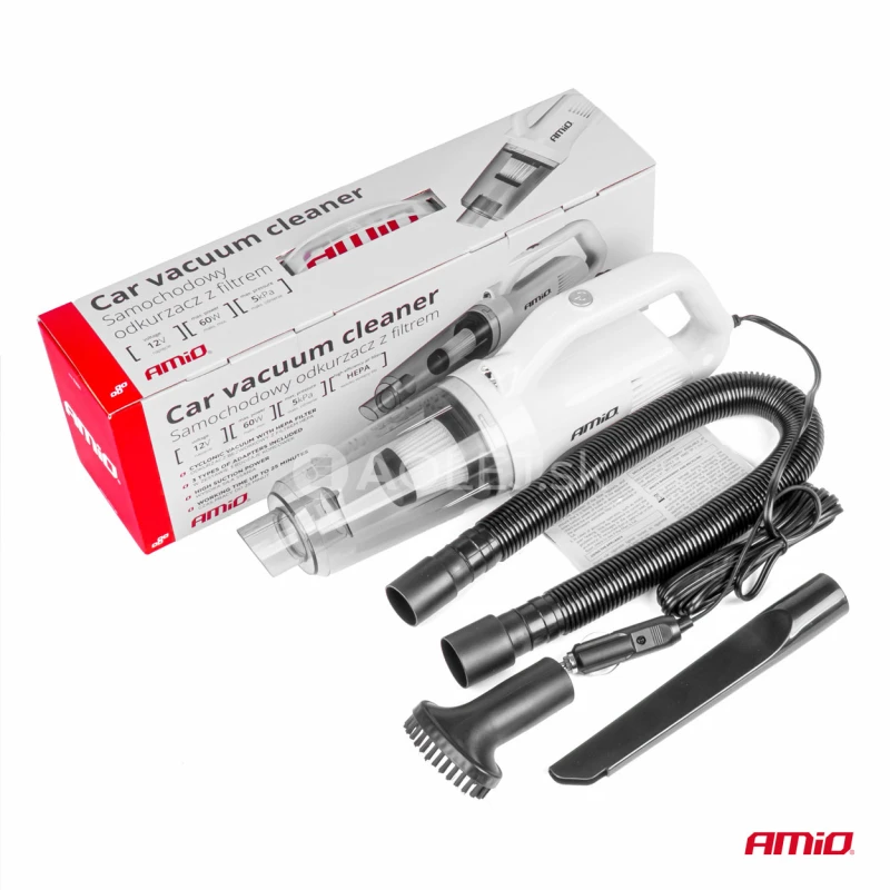 Vysávač do auta 12V 60W HEPA 5kPa AMIO-03691