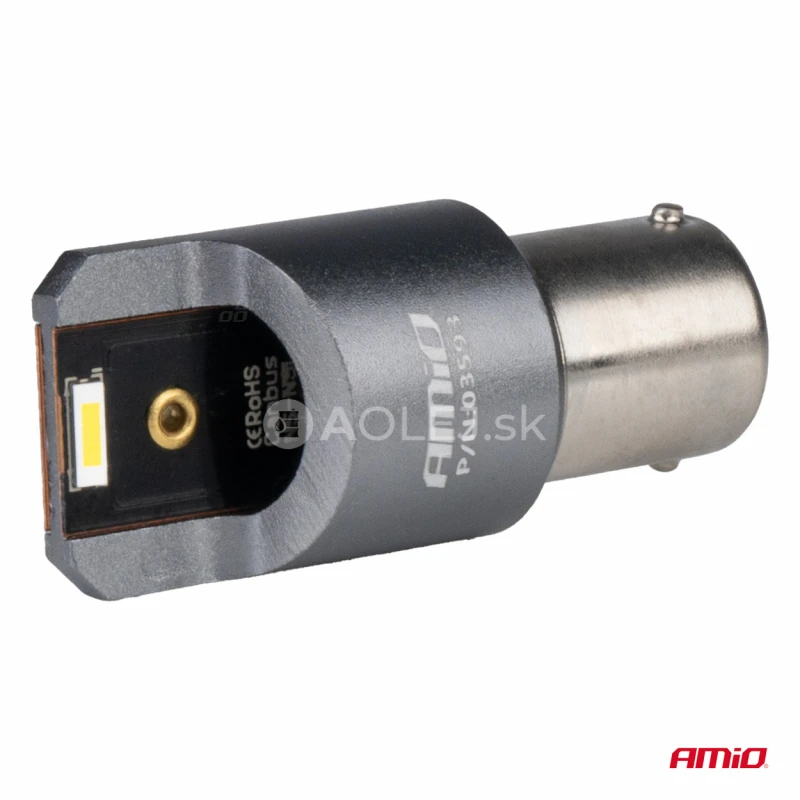 LED žiarovky FULL CANBUS PRO BA15S P21W 2x1860SMD biele12V 24V AMIO-03593