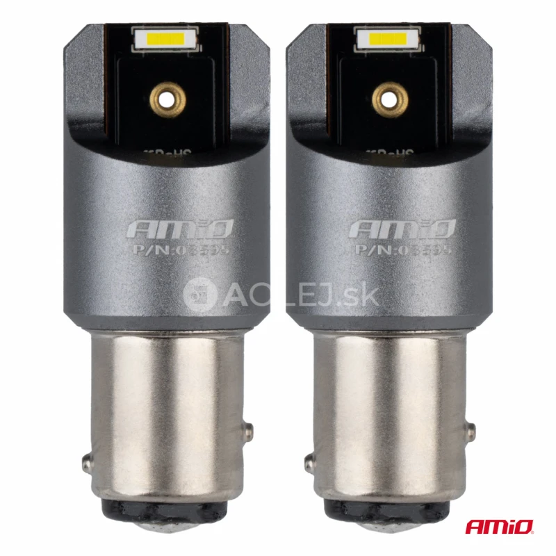 LED žiarovky FULL CANBUS PRO BAY15D P21/5W 2x1860SMD biele 12V 24V AMIO-03595