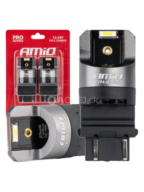 LED žiarovky FULL CANBUS PRO P27/7W 2x3157 SMD biele 12V 24V AMIO-03598