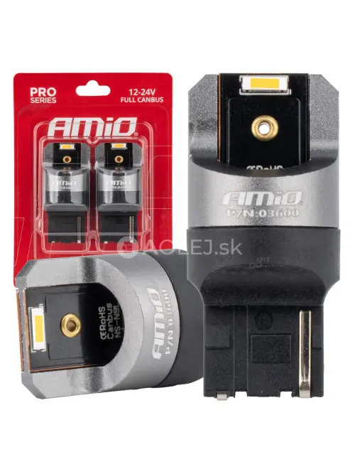 LED žiarovky FULL CANBUS PRO WY21W 2x1860 SMD amber 12V 24V AMIO-03600