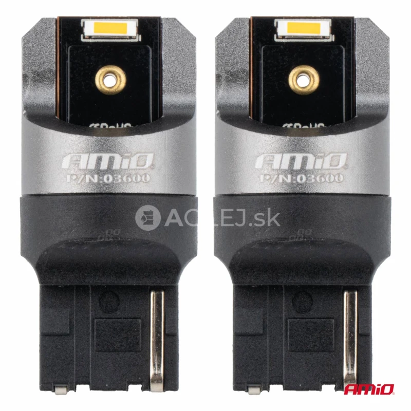 LED žiarovky FULL CANBUS PRO WY21W 2x1860 SMD amber 12V 24V AMIO-03600