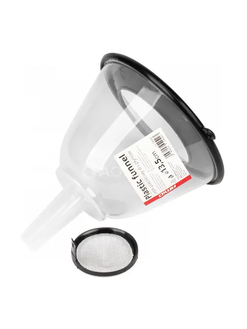 Plastov&yacute; lievik s polovičn&yacute;m krytom a filtrom 13,5 cm AMIO-04042
