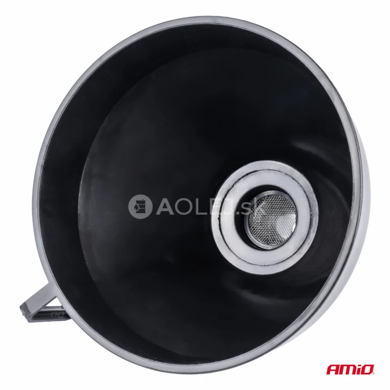 Flexibiln&yacute; čierny univerz&aacute;lny lievik so sitkom na kvapaln&eacute; palivo vodu 16 cm AMiO-04038
