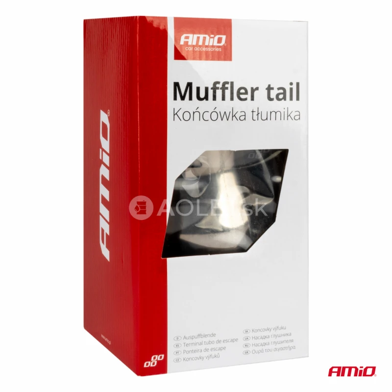 Koncovka výfuku z nehrdzavejúcej ocele čierna matná AMIO-04061