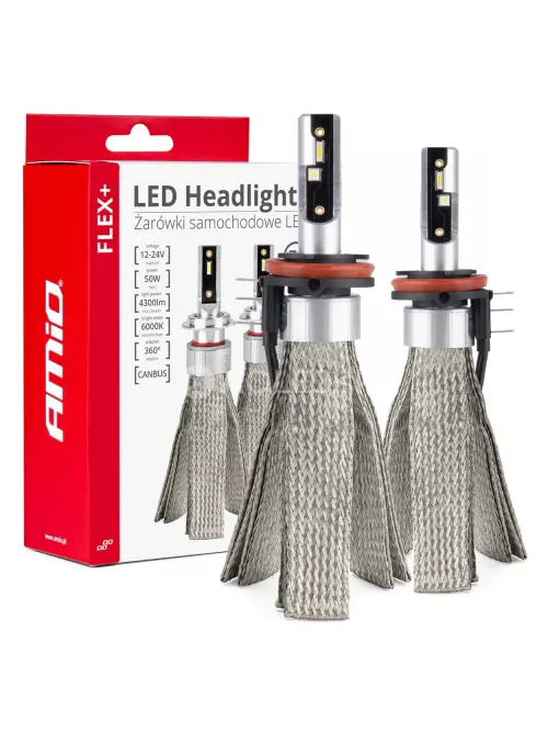 LED žiarovky do auta FLEX+ H15 6000K s&eacute;ria 12V 24V Canbus AMIO-03666