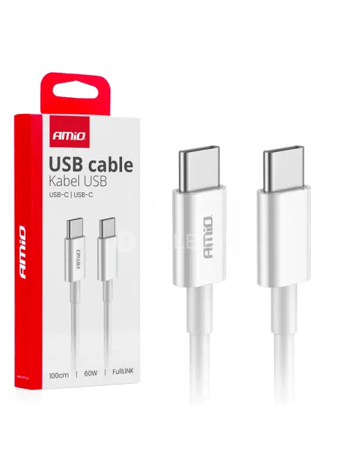 Kábel 'USB-C na USB-C 60W 100cm FullLINK AMIO-03896
