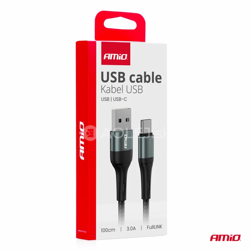 Kábel USB na USB-C 3A 100cm FullLINK AMIO-03911