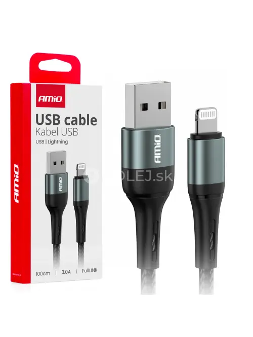 K&aacute;bel USB na Lightning 3A 100cm FullLINK AMIO-03913